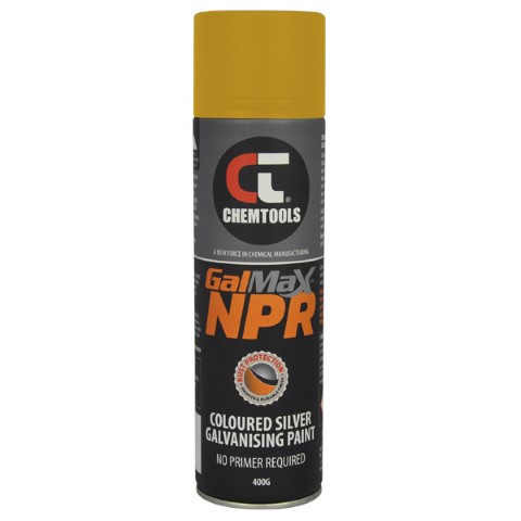 CHEMTOOLS CATERPILLAR YELLOW GAL PAINT WITH ZINC AEROSOL 400G